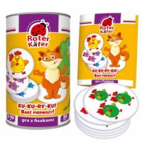 GRA EDUKACYJNA Z FISZKAMI KU-KU-RY-KU! BĄDŹ PIERWSZY! RK1010-02. Wydawca: Roter Kafer. SmakLiter.pl Opakowanie GRA EDUKACYJNA Z FISZKAMI KU-KU-RY-KU! BĄDŹ PIERWSZY! RK1010-02