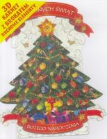 Opakowanie Karnet składany 3D Boże Narodzenie - Choinka