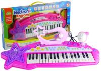 Opakowanie Keyboard Organki 37 Klawiszy MP3  Mikrofon Różowe