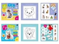 Kolorowanka  21x21 16 kotki, pieski. Wydawca: Noster. SmakLiter.pl Opakowanie Kolorowanka  21x21 16 kotki, pieski