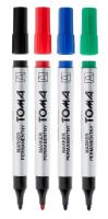 Marker permanentny okrągły mix 4 kolory TOMA. Wydawca: TOMA. SmakLiter.pl Opakowanie Marker permanentny okrągły mix 4 kolory TOMA