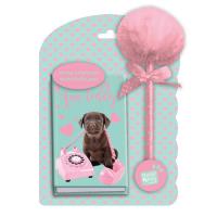 Opakowanie Notesik z długopisem z pomponem Studio Pets