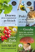 Pakiet: Ptaki/Drzewa/Grzyby/Jadalne zioła i owoce. Autor: Daniel Straub, Meike Bosch, Hans E.Laux, Rudi Beiser. SmakLiter.pl Okładka książki Pakiet: Ptaki/Drzewa/Grzyby/Jadalne zioła i owoce