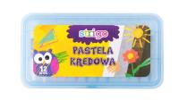 Pastele kredowe 12 kolorów STRIGO. Wydawca: Strigo. SmakLiter.pl Opakowanie Pastele kredowe 12 kolorów STRIGO