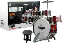 Opakowanie Perkusja ze stołeczkiem 5 bębnów talerz + pałeczki