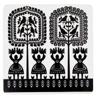 Opakowanie Podkładka drewniana - kurpiowska białe tło