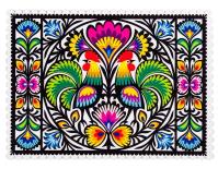 Opakowanie Podkładka filc - mała dwa koguty FOLKSTAR