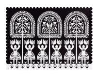 Opakowanie Podkładka filc - mała kurpie czarna FOLKSTAR