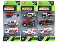 Opakowanie Pojazdy ratownicze metalowe 8cm 3el