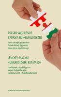 Okładka książki Polsko-węgierskie Badania Hungarologiczne / Lengyel-magyar hungarológiai kutatasok