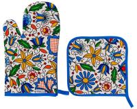 Opakowanie Rękawica + podkładka kuchenna FOLK - kaszubska