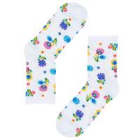 Opakowanie Skarpety damskie - roz.38-40 łowickie kwiaty białe