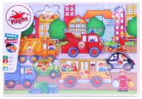 Opakowanie Top Bright - Puzzle drewniane z pinezkami - miasto, autobus