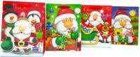 Opakowanie Torebka Pop-Up brokat 3D Mikołaj A4 12 sztuk