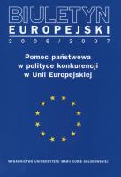 Okładka książki Biuletyn Europejski 2006/2007