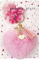 Brelok - pompon serce. Kocham (jasnoróżowe). Wydawca: Jawi. SmakLiter.pl Opakowanie Brelok - pompon serce. Kocham (jasnoróżowe)