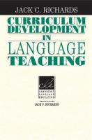 Curriculum Development in Language Teaching. Autor: Jack C. Richards and Carlos Barbisan. SmakLiter.pl Okładka książki Curriculum Development in Language Teaching