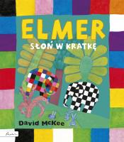 Elmer. Słoń w kratkę. Autor: David McKee. SmakLiter.pl Okładka książki Elmer. Słoń w kratkę