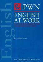 Okładka książki English at Work An English-Polish Dictionary of selected collocations
