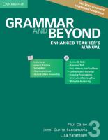 Okładka książki Grammar and Beyond 3 Enhanced Teacher's Manual with CD-ROM