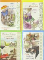 Opakowanie Karnet B6 brokat z margin. Emerytura (10szt) MIX