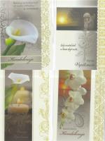 Opakowanie Karnet B6 brokat z margin. Kondolencje (10szt) MIX