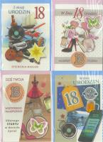 Opakowanie Karnet B6 z elemen. 18-ste urodziny (10 szt) MIX