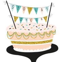 Okładka książki Karnet Urodziny kwadrat MIX