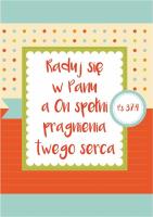 Kartka - Raduj się w Panu. Wydawca: Koinonia. SmakLiter.pl Opakowanie Kartka - Raduj się w Panu