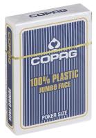 Opakowanie Karty do gry Copag 100% Plastic Poker size Jumbo Index granatowe