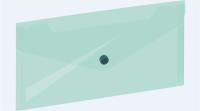 Opakowanie Koperta na zatrzask 254x130mm zielona GRAND