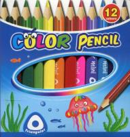 Opakowanie Kredki ołówkowe Keyroad mini trójkątne 12 kolorów