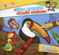 Kredki woskowe Gimboo 12 kolorów. Wydawca: Gimboo. SmakLiter.pl Opakowanie Kredki woskowe Gimboo 12 kolorów