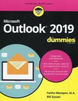 Microsoft Outlook 2019 For Dummies. Autor: Wempen Faithe, Dyszel Bill. SmakLiter.pl Okładka książki Microsoft Outlook 2019 For Dummies