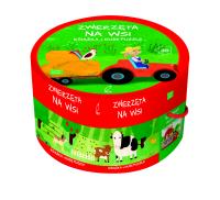 Okładka książki NA WSI KSIĄŻKA Z PUZZLAMI W PUDEŁKU