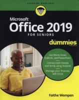 Office 2019 For Seniors For Dummies. Autor: Wempen Faithe. SmakLiter.pl Okładka książki Office 2019 For Seniors For Dummies