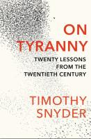On Tyranny. Autor: Timothy Snyder. SmakLiter.pl Okładka książki On Tyranny