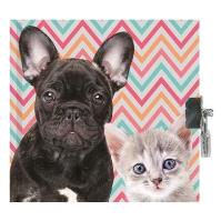 Opakowanie Pamiętnik z kłódką Dog & Cat