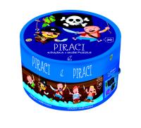 Okładka książki PIRACI KSIĄŻKA Z PUZZLAMI W PUDEŁKU