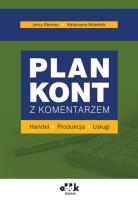 Okładka książki Plan kont z komentarzem handel produkcja usługi