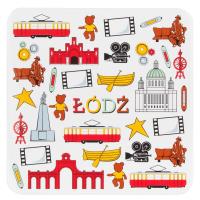 Opakowanie Podkładka korkowa FOLK - Łódź symbole