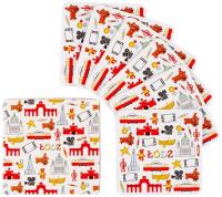 Opakowanie Podkładki korkowe FOLK - Łódź symbole (6 szt.)