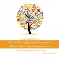 Opakowanie Podstawka korkowa - Owocem zaś Ducha są