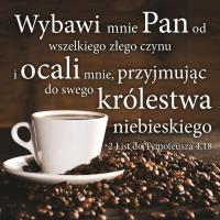 Opakowanie Podstawka korkowa - Wybawi mnie Pan KAWA