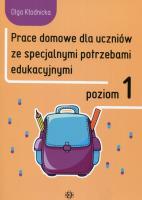 Prace domowe dla uczniów ze specjalnymi.. Poziom 1. Autor: Olga Kłodnicka. SmakLiter.pl Okładka książki Prace domowe dla uczniów ze specjalnymi.. Poziom 1