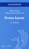 Prawo karne. Autor: Konarska-Wrzosek Violetta. SmakLiter.pl Okładka książki Prawo karne