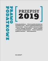 Okładka książki Prawo Podatkowe Przepisy 2019