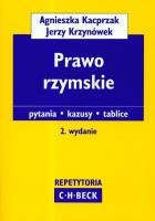 Prawo rzymskie Repetytoria. Autor: Kacprzak Agnieszka, Krzynówek Jerzy. SmakLiter.pl Okładka książki Prawo rzymskie Repetytoria