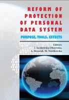 Okładka książki Reform Of Protection Of Personal Data System - Purpose, Tools