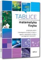 Tablice: matematyka + fizyka GREG. Autor: Beata Prucnal, Piotr Gołąb, Piotr Kosowicz. SmakLiter.pl Okładka książki Tablice: matematyka + fizyka GREG